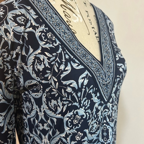 White House Black Market Floral Long Sleeve Dress - Picture 7 of 11